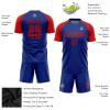 Personalized Soccer Jerseys Mens, Custom Blue Red Football Uniforms with Team Logo Number Name Printed, Design Sports T-Shirts and Shorts Sets for Adults Youth Boys Women view 3