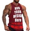 scocici Custom Sleeveless Shirts for Men Workout Tank Tops Personalized Muscle Tee Printed Style12 DarkRed, 5X-Large view 1