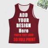 scocici Custom Sleeveless Shirts for Men Workout Tank Tops Personalized Muscle Tee Printed Style12 DarkRed, 5X-Large view 3
