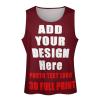scocici Custom Sleeveless Shirts for Men Workout Tank Tops Personalized Muscle Tee Printed Style12 DarkRed, 5X-Large view 4