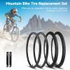 24" x 2.125" Mountain Bike Tire Replacement Set, 2 Pack 24 inch Bike Tires & 24x2.125 Bike Tubes & Tire Replacement Set, 30mm Schrader Valve Inner Tubes Rubber Tires for Hard Roads, Muddy Trails view 2
