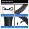 24" x 2.125" Mountain Bike Tire Replacement Set, 2 Pack 24 inch Bike Tires & 24x2.125 Bike Tubes & Tire Replacement Set, 30mm Schrader Valve Inner Tubes Rubber Tires for Hard Roads, Muddy Trails view 4