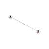 6Cm Men Plated Steel Collar Tie Stud Barbell Bar Clasp Brooch Unique Design, Sel Collar Pins With Balls Collar, Siler Shirt For Men Dress Shirts, Mens Dress Shirt view 1