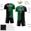 Custom Green Black Soccer Jersey Sets for Men Boys Women, Personalized Soccer Shirts and Shorts Football Uniform with Name Logo Number Printed, Design Sports Team Jerseys for Adults Youth view 3