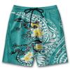Polynesian Mens Swim Trunks - Gecko Aloha Hawaiian Mens Shorts - Summer Drawstring Beachwear Shorts Series 77 Size 2XL view 1