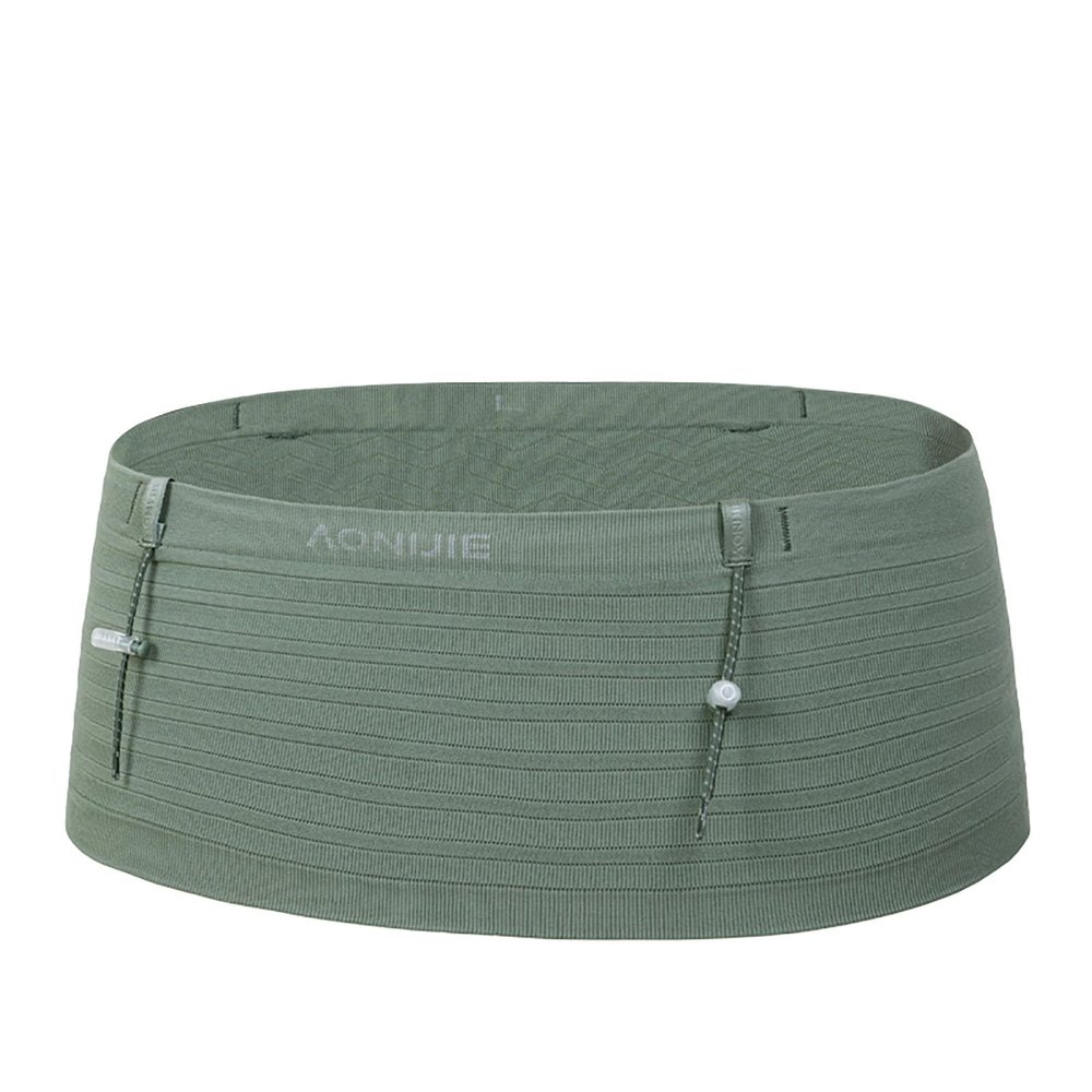 AONIJIE Running belt waist bag, multi-compartment storage waist bag suitable for walking, traveling, sports, hiking, and exercising (Light green,Medium)
