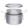 Boundless Voyage Titanium Pot Multifunctional Rice Cooker 2L+0.9L Pot Set Ultralight Outdoor Camping Cookware view 1