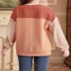 blibean Teen Girls Fall Shirts Big Kid Puff Long Sleeve Striped Color Block Tops Little Girl Spring Tee Shirt Casual Crewneck Tunic Blouse Clothes Size 6-7 Year Old Red view 2