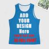 SCOCICI Custom Mens Sleeveless t Shirts for Gym Summer Beach Muscle Tee Printed Add Your Photo Logo Text Workout Tank Tops Style01, Medium, Sportblue view 3