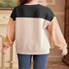 blibean Teen Girls Fall Shirts Big Kid Puff Long Sleeve Striped Color Block Tops Little Girl Spring Tee Shirt Casual Crewneck Tunic Blouse Clothes Size 6-7 Year Old Black view 2