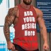 scocici Custom Muscle Shirts Sleeveless t Shirt Athletic Tank Top Add Your Design Photo Text Logo Summer Beach Soft Sport Tee Style02, 3X-Large view 2
