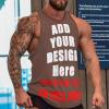 Custom Muscle Shirts Sleeveless t Shirt Athletic Tank Top Add Your Design Photo Text Logo Summer Beach Soft Sport Tee Style08 Coffee view 2