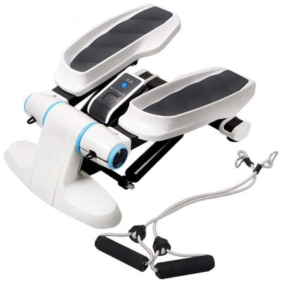 SDVantage Mini-Stepper Swing Stepper Mini Stepper Stair Stepper Waist Fitness Twister Step Machine Exercise Equipment with Resistance Bands and Twisting Action