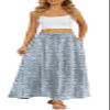 Yincro Women's Flowy Maxi Skirt Summer Pleated High Waisted Casual Long Skirts with Pockets (Spring Blossom Meadow, S) view 3