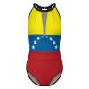 BRUAOWJF Venezuelan Flag One-Piece Swimsuit Tummy Control Bathing Suits for Women Full Coverage Cutout Mesh Sexy Swimwear L, Style-14 view 4
