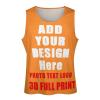 SCOCICI Personalized Mens Sleeveless t Shirts Athletic Workout Tank Top Soft t-Shirt for Gym Add Your Logo Text Picture Full Print Design Style05 Orange view 4