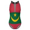 BRUAOWJF Mauritania Flag One-Piece Swimsuit Tummy Control Bathing Suits for Women Full Coverage Cutout Mesh Sexy Swimwear 2XL view 4