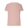 Summer Tops for Women Crewneck Henley T Shirts Short Sleeve Buttons Up Tunics Trendy Solid Color Texture Blouses Pink view 4