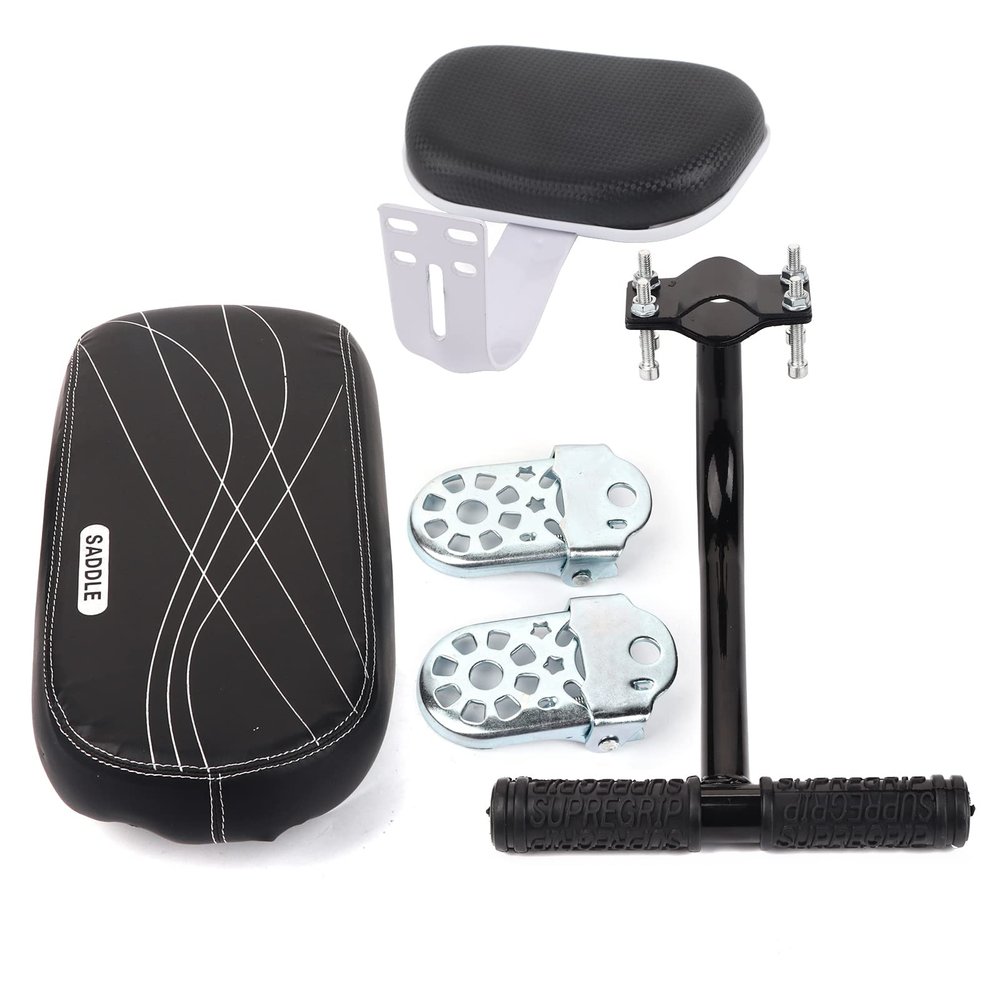 POCREATION Child Rear Seat Cushion Armrest Footrest Set Accessory for Safety Riding
