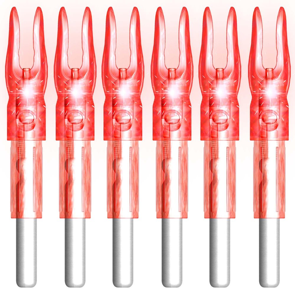 XHYCKJ 6PCS G Led Lighted Nocks for Arrows with .165" Inside Diameter,Screwdriver Included