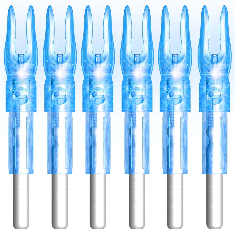 XHYCKJ 6PCS G Led Lighted Nocks for Arrows with .165" Inside Diameter,Screwdriver Included