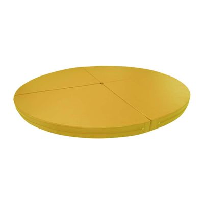 CMYUN Foldable Pole Dance Crash Mat - 120/150/160cm Dance Pole Mats Anti-Skid, Circular Safety Pole Crash Mat, for Aerial Hoop Yoga Inversions(Color:Yellow,Size:160cmx5cm(63"x2"))
