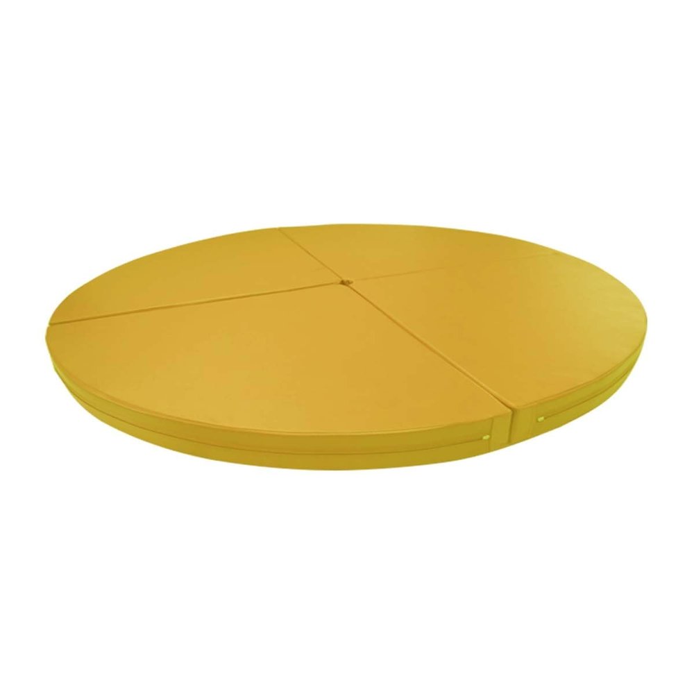 CMYUN Foldable Pole Dance Crash Mat - 120/150/160cm Dance Pole Mats Anti-Skid, Circular Safety Pole Crash Mat, for Aerial Hoop Yoga Inversions(Color:Yellow,Size:160cmx5cm(63"x2"))