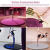 CMYUN Foldable Pole Dance Crash Mat - 120/150/160cm Dance Pole Mats Anti-Skid, Circular Safety Pole Crash Mat, for Aerial Hoop Yoga Inversions(Color:Yellow,Size:160cmx5cm(63"x2")) view 4