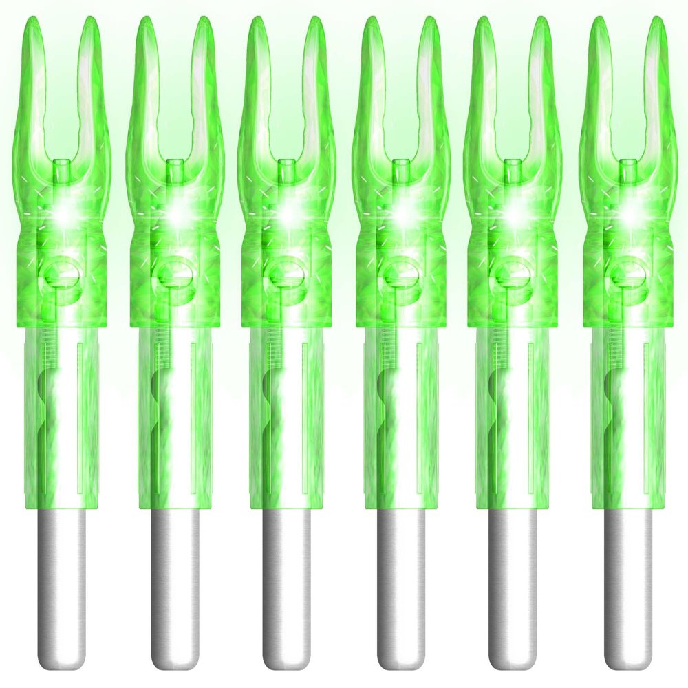 XHYCKJ 6PCS H Led Lighted Nocks for Arrows with .233" Inside Diameter,Screwdriver Included