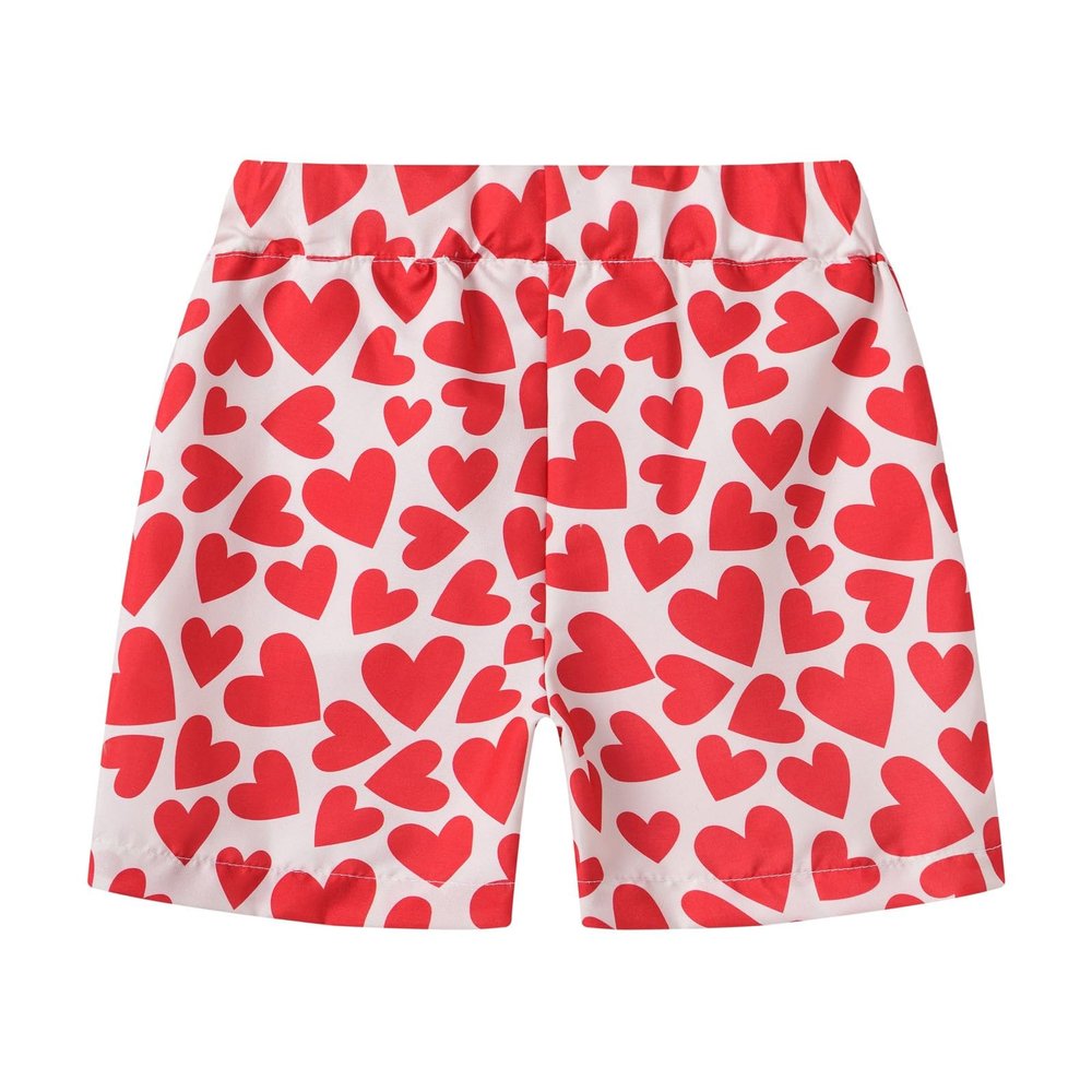 Betadog Boys Swim Trunks Kids Swimming Shorts Toddler Printed Swimwear Boy's Athletic Shorts Workout (Red, 18-24 Months)