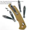 UPFIST 1PC Titanium Deep Carry Pocket Clip with 3PCS Screws Fit for SRM 9201 9202, Custom Handmade Back Clip DIY Replacement view 3
