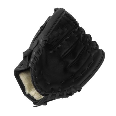 Drfeify Baseball Glove, Ergonomic PU Leather Softball Glove Mitts Softness with Enhanced Grip Professional Fielding for Youth Adult (Black)