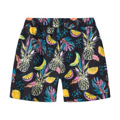 Betadog Boys Swim Trunks Compression Liner Swim Shorts Quick Drying Bathing Suit with Boxer Brief (Black, 3-4 Years)
