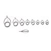 9pcs Fishing Rod Tip Repair Kit, Fishing Rod Tips Replacement Kit Metal Ceramic Guides Ring Fishing Pole Eyelets Repair Kit view 1