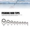 9pcs Fishing Rod Tip Repair Kit, Fishing Rod Tips Replacement Kit Metal Ceramic Guides Ring Fishing Pole Eyelets Repair Kit view 3