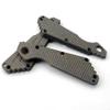 UPFIST 1PC Custom Scales Handle Fits for Strider SMF New Version, Striped Burnt Titanium Handle with 3 Lines Pattern DIY Replacement view 3
