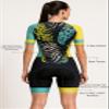 WIXEN PRO Women Triathlon Suit Sleeve Trisuit Aerodynamic Swim Bike Run Suit Back Pocket (Forest_2XL) view 3