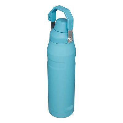 RBSKJ 304 stainless steel insulation cup arge capacity outdoor portable ice cow cup double vacuum handle insulation cup(Color:Sky blue,Size:40oz)