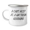 Alabama Gifts from Friends, Fahrenheit Never Beats Alabamas' Heart, Camping Mug for Father's Day quote I Can't Help It. I Am From Alabama view 1