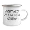 Alabama Gifts from Friends, Fahrenheit Never Beats Alabamas' Heart, Camping Mug for Father's Day quote I Can't Help It. I Am From Alabama view 2