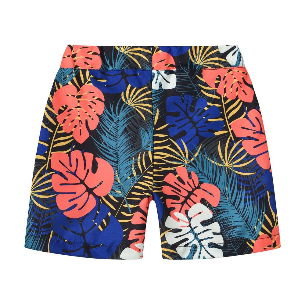 Betadog Boys Swim Trunks Compression Liner Swim Shorts Quick Drying Bathing Suit with Boxer Brief (Blue, 18-24 Months)