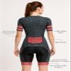 WIXEN PRO Women Triathlon Suit Sleeve Trisuit Aerodynamic Swim Bike Run Suit Back Pocket Leopard view 3