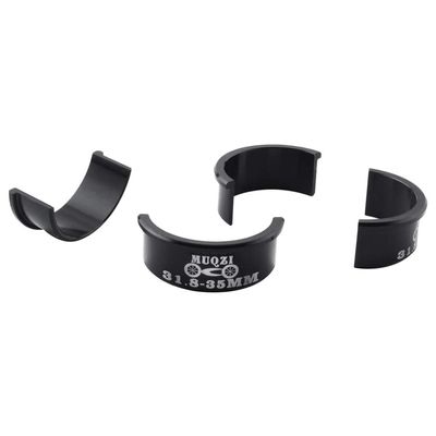 NineFit Basics 4 Pcs Aluminum alloy Road Mountain Cycling Handlebar Shim Part 31.8mm To 35mm, (Black)