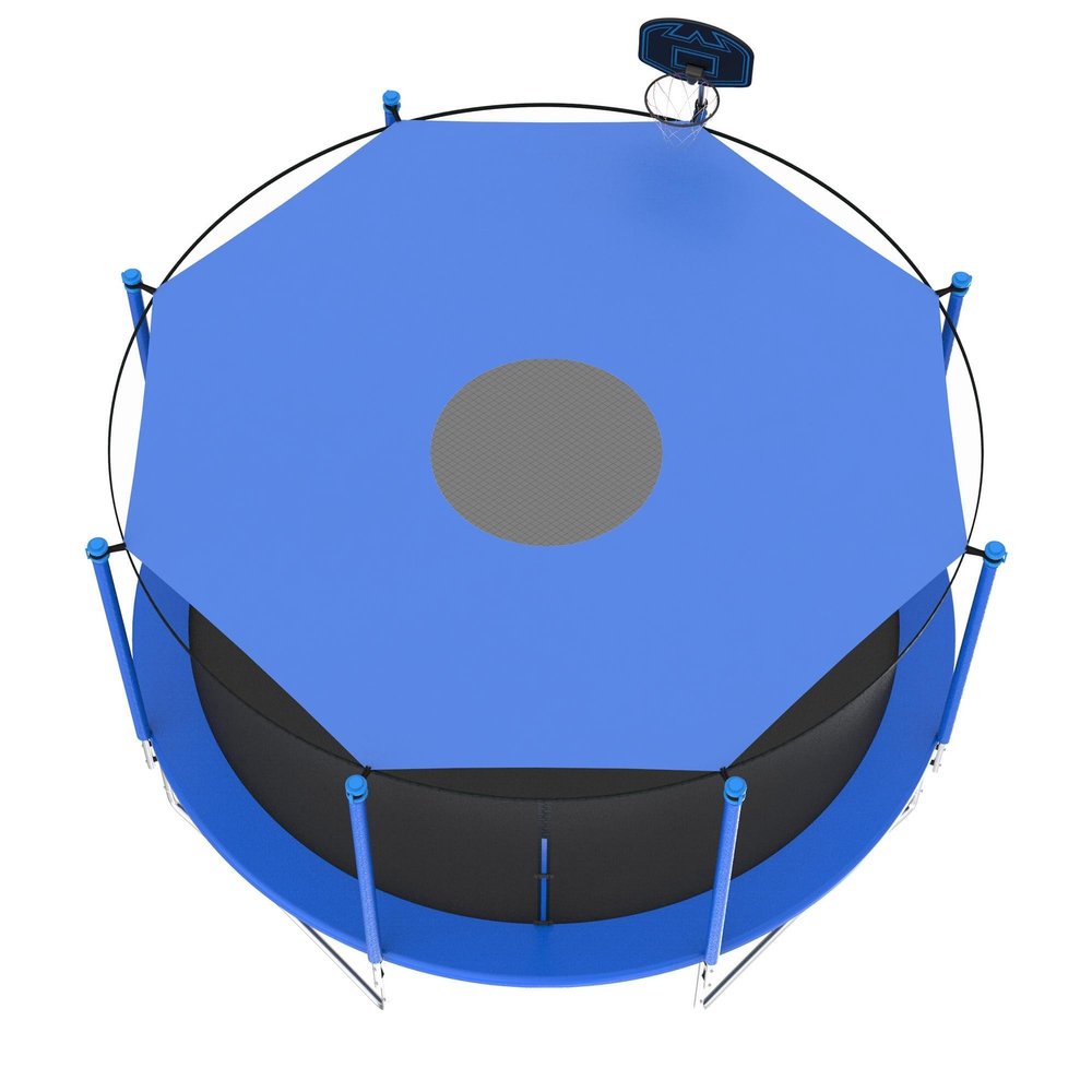 Trampoline Shade Cover, 8ft 10ft 12ft 14ft 16ft Sun-Protection Trampolines Canopy, Easy to Install, Anti-UV Trampolines Sunshade Accessories for Outdoor Backyard Playground (14ft 6 Poles)