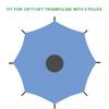 Trampoline Shade Cover, 8ft 10ft 12ft 14ft 16ft Sun-Protection Trampolines Canopy, Easy to Install, Anti-UV Trampolines Sunshade Accessories for Outdoor Backyard Playground (14ft 6 Poles) view 3