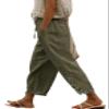 DMOYALA Women Elastic Waist Pants for Women Summer Lightweight Cotton Cropped Linen Pants Boho Travel Pants Cropped Hollow Out Linen Pants Breathable High Waist Trousers with Pockets view 1