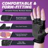 Wags Pro Wrist Assured Gloves Fitness Gloves for Women & Men, Workout Gloves, Workout Gloves with Patented Ergonomic Gel Pad, Wrist Support Gloves, Weight Lifting Gloves, XS, Black, X-Small view 3