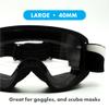 StickTite Lenses Large 40mm (2-Pack) - Stick-on bifocal lens instantly converts Ski goggles, Dive masks, and other masks into magnified bifocals (Clear (2 Pairs), 3.0 Diopters) view 3
