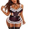 Avidlove Womens Lingerie Sets Lace V Neck Teddy Babydoll 3 Pack Lingerie Costumes Sleepwear Dress Red Heart XL view 1