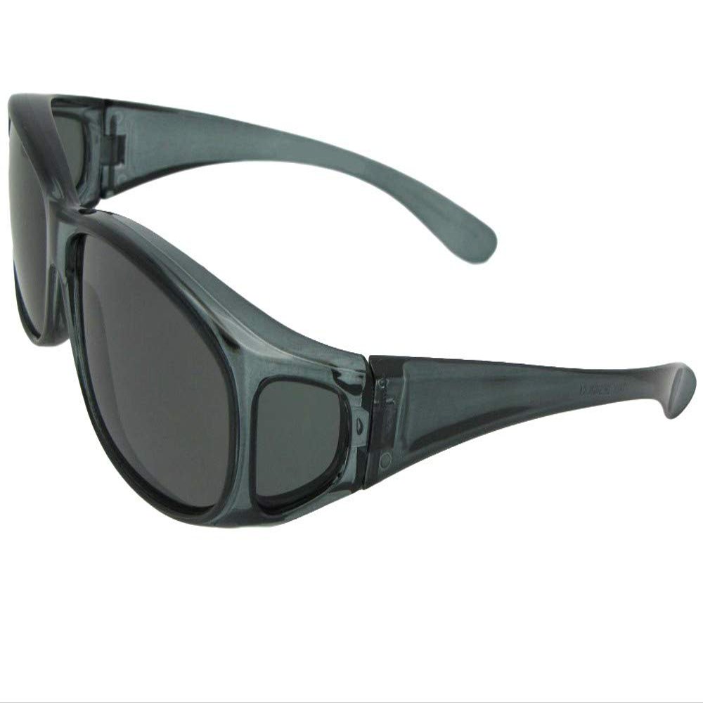 Junior Size Ages 10 to 15 Years Old Fit Over Sunglass FJ3 (Clear Gray Frame-Gray Lenses)